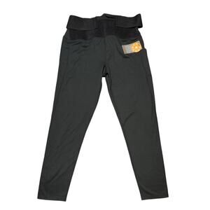 TOMMIE COPPER Leggings Sz XL Men’s Black Adjustable Strap Lower Back Support